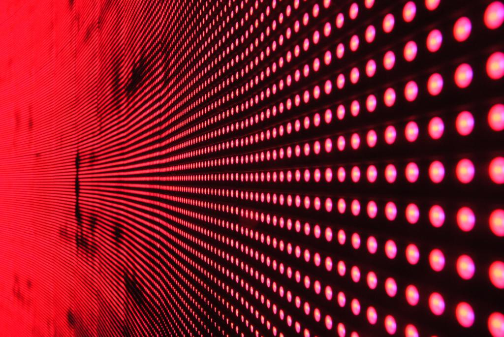Image of red dots on a black screen. Image from public domain (pixabay)